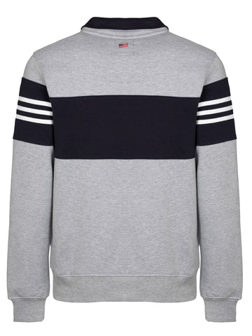 CARDIGAN IN FELPA CON ZIP GRIGIO CHIARO